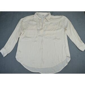 Free People Starry Dreams Ivory Long Sleeve Top Shirt Size S OB828265